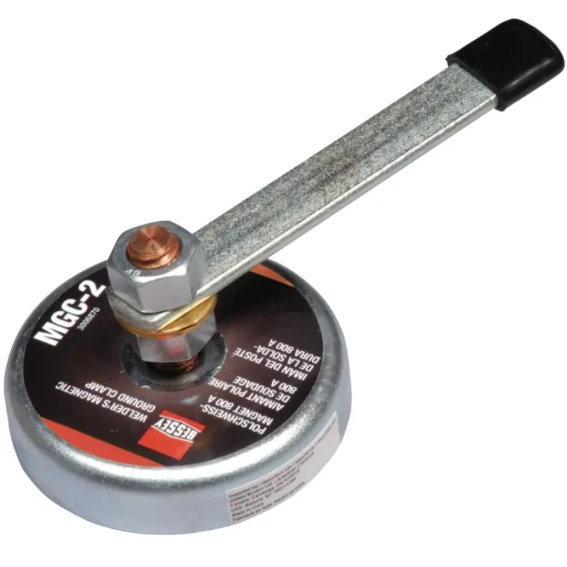 MGC Magnetic Ground Clamp, 250 A, 3-1/2 in dia, Steel/Copper