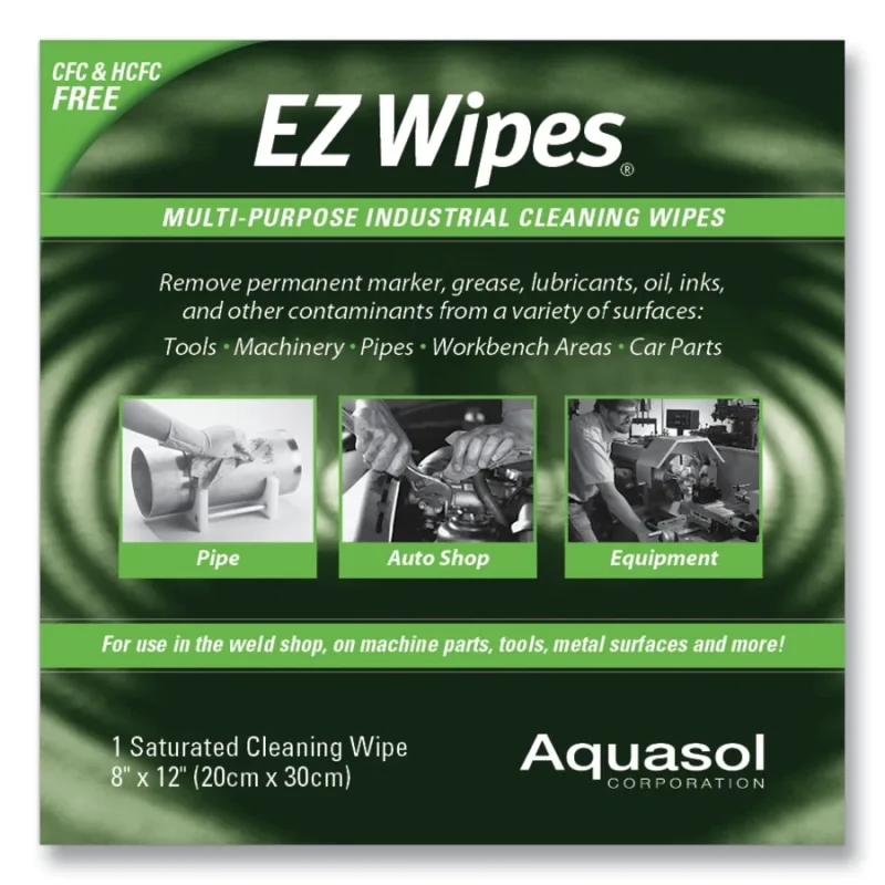 EZ Wipe, 8 in W x 11 in L, Two-sided saturated cleaning wipe sheet