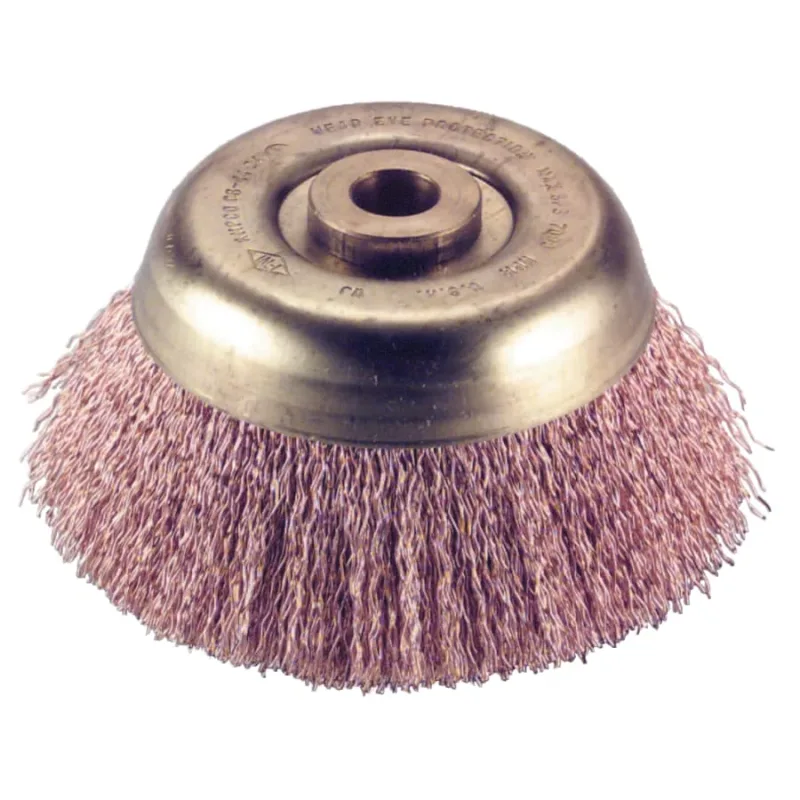 Crimped Wire Cup Brush, 6 in Dia., .02 in Wire