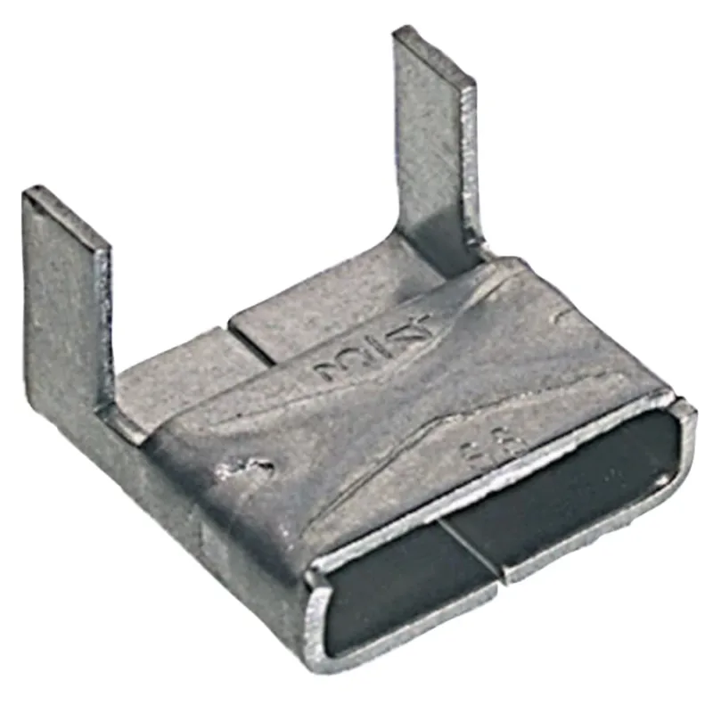 Valuclip Strapping Clips, 3/8 in, Stainless Steel 304, 100 per package