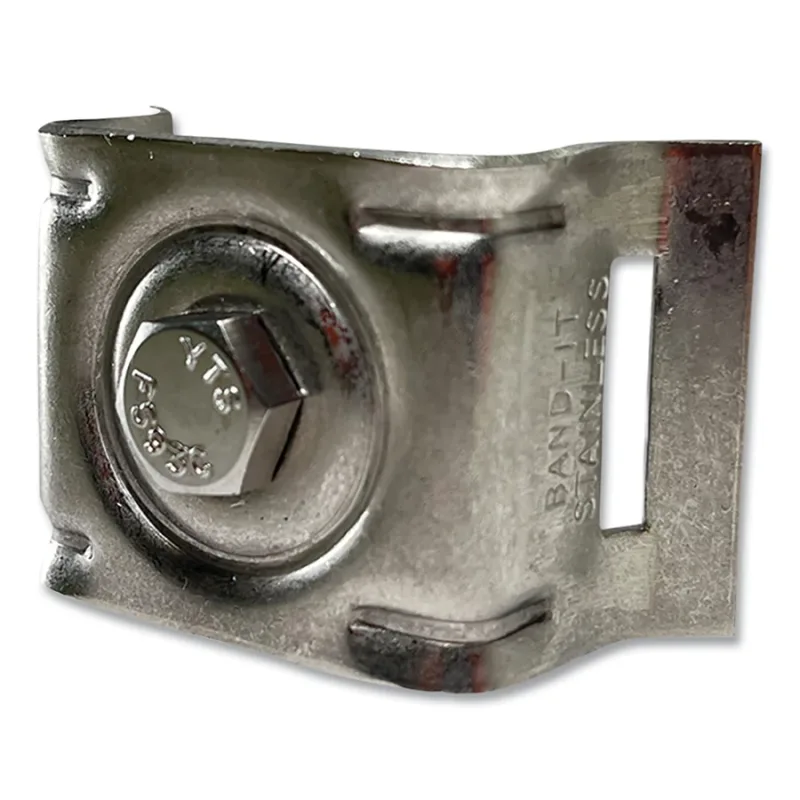 Brack-It™ Single-Bolt Flared Leg Mounting Bracket, 5/16 in-18 x 3/4 in W, Stainless Steel, Includes Washers and SS Bolt