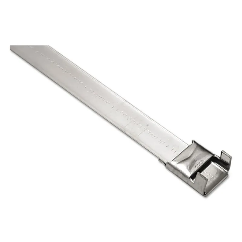 BAND-FAST® with Clip, 3-1/2 in dia, 3/8 in W x 16 in L, Stainless Steel 201