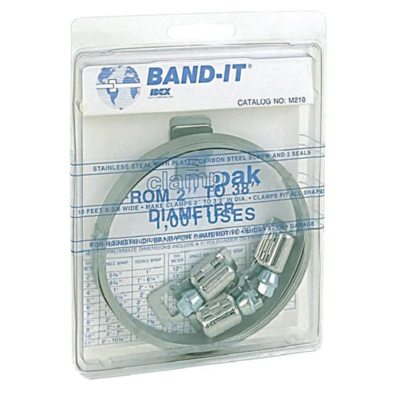 Clamp-Pak Clamp Set, 3/8 in x 0.015 in x 10 ft, Stainless Steel