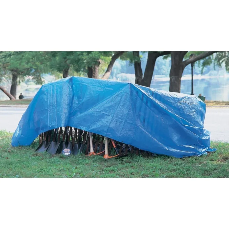 Multiple Use Tarp, 10 ft W x 20 ft L, Polyethylene, Blue