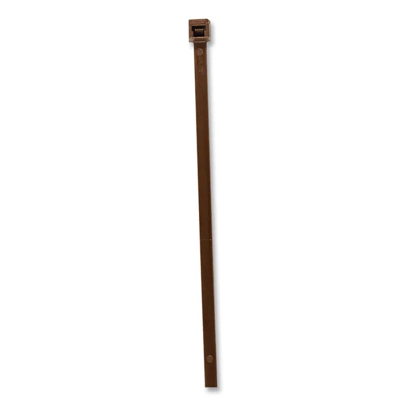 General Purpose Cable Ties, 50 lb Tensile Strength, 11.1 in L, Brown, 100 EA/BG