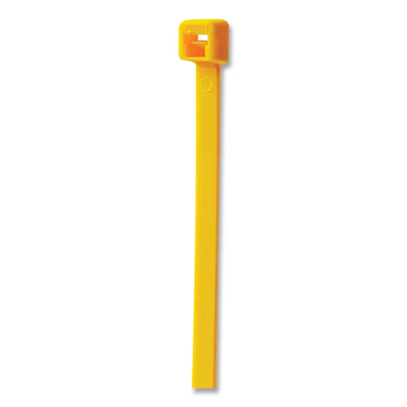General Purpose Cable Ties, 50 lb Tensile Strength, 11.1 in L, Yellow, 100 EA/BG