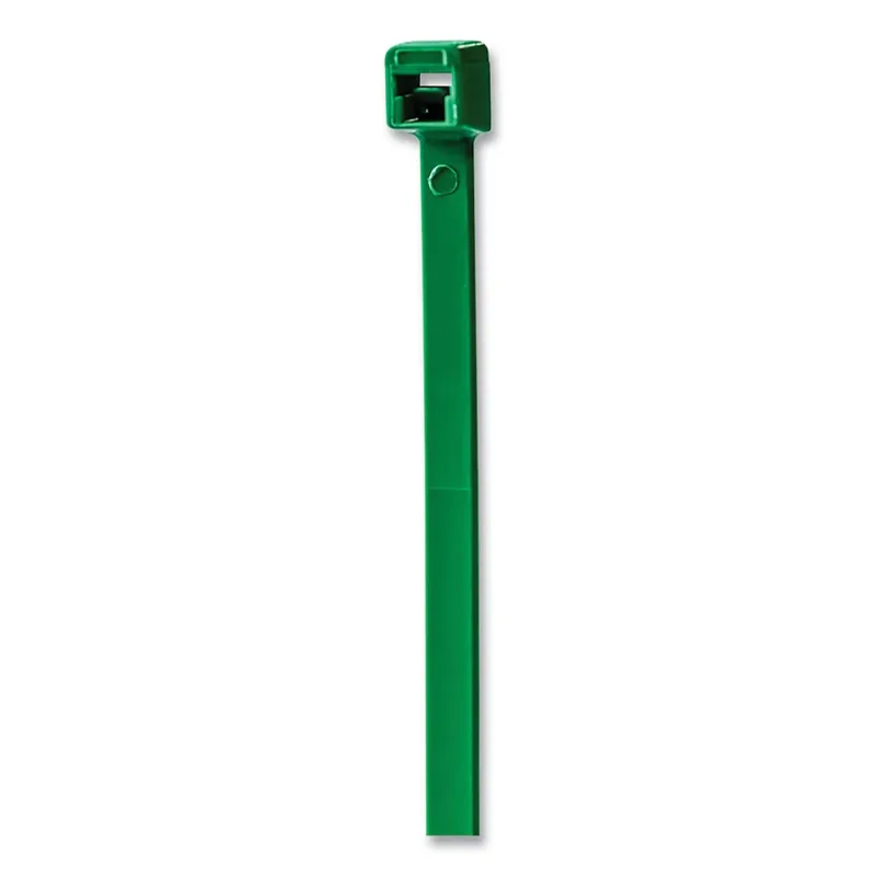 General Purpose Cable Ties, 50 lb Tensile Strength, 14.6 in L, Green, 100 EA/BG