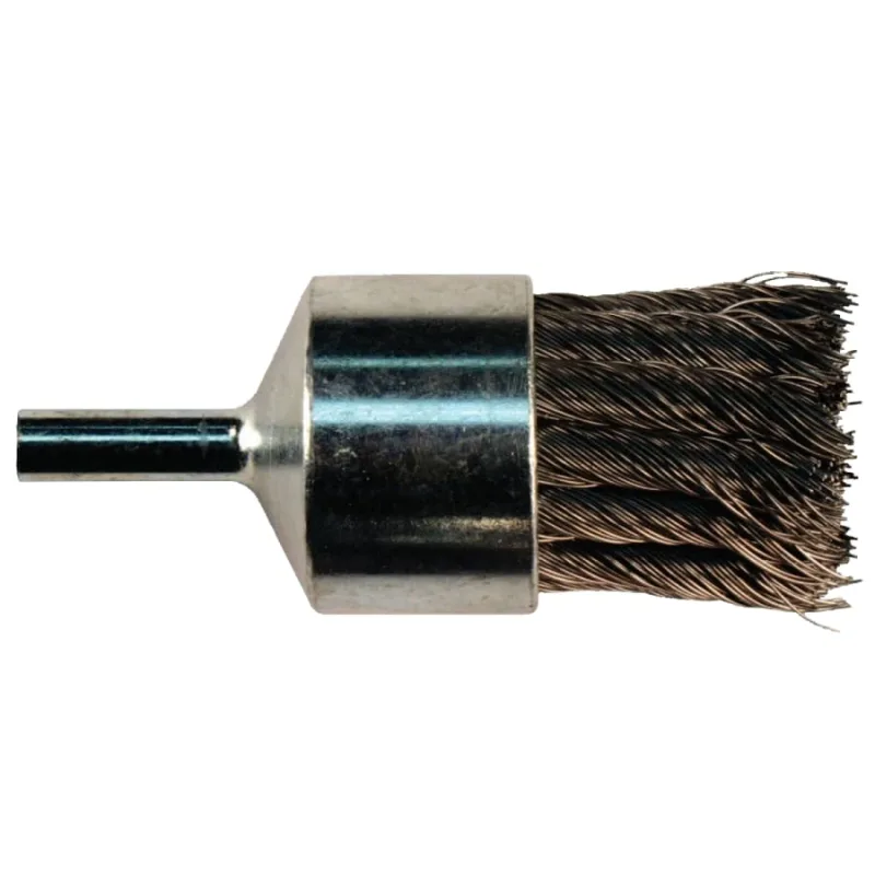 Knot Wire End Brush, Carbon Steel, 1-1/8 in x 0.014 in
