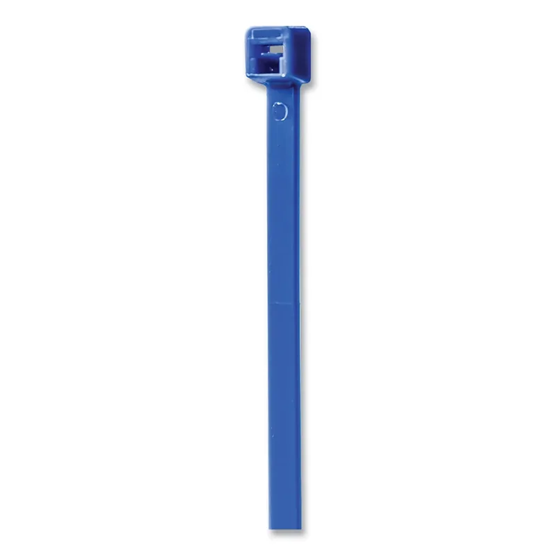 General Purpose Cable Ties, 50 lb Tensile Strength, 7.6 in L, Blue, 100 EA/BG
