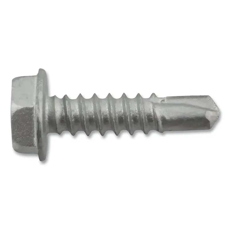 Dril-Flex® Self-Drilling Structural Screws, Hex Washer Head, #10-16 TPI, 3/4 in L, #3 Point Type, Stalgard SUB Finish