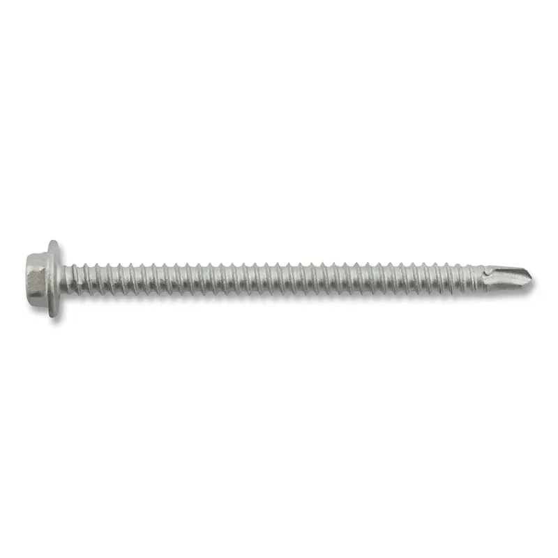 Dril-Flex® Self-Drilling Structural Screws, Hex Washer Head, #12-14 TPI, 3 in L, #2 Point Type, Stalgard SUB Finish
