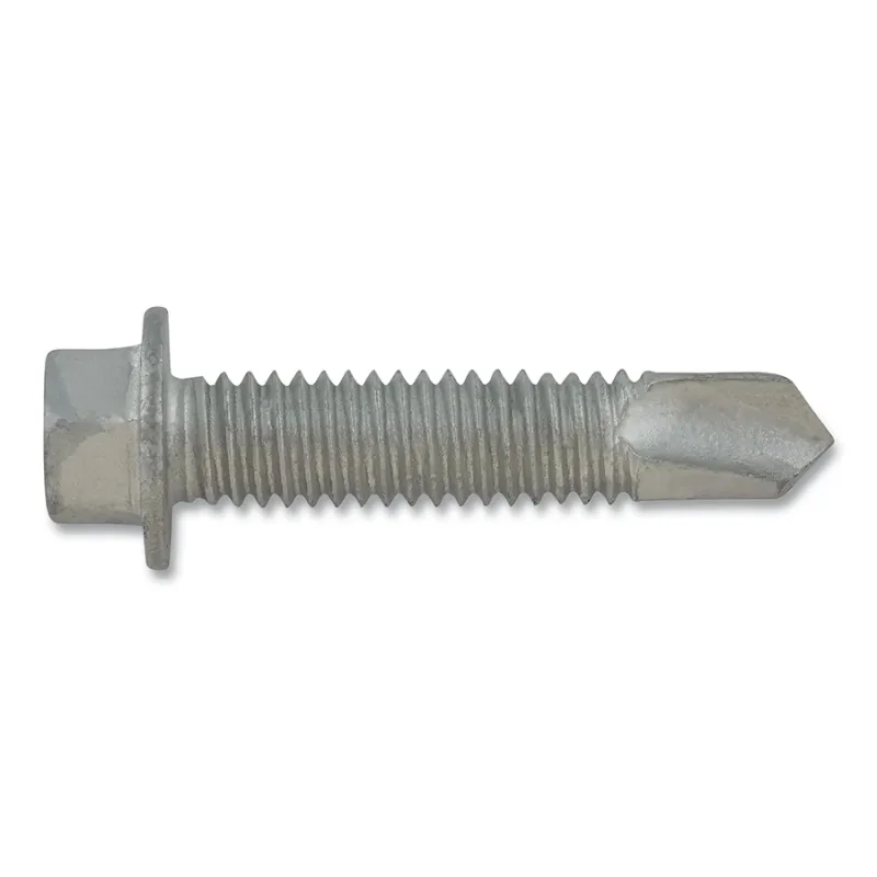 Dril-Flex® Self-Drilling Structural Screws, Hex Washer Head, 5/16 in-18 TPI, 1-1/2 in L, #3 Point Type, Stalgard SUB Finish