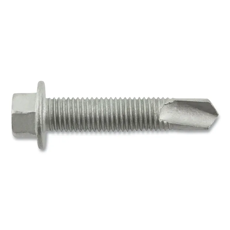 Dril-Flex® Self-Drilling Structural Screws, Hex Washer Head, 5/16 in-24 TPI, 1-1/2 in L, #4 Point Type, Stalgard SUB Finish