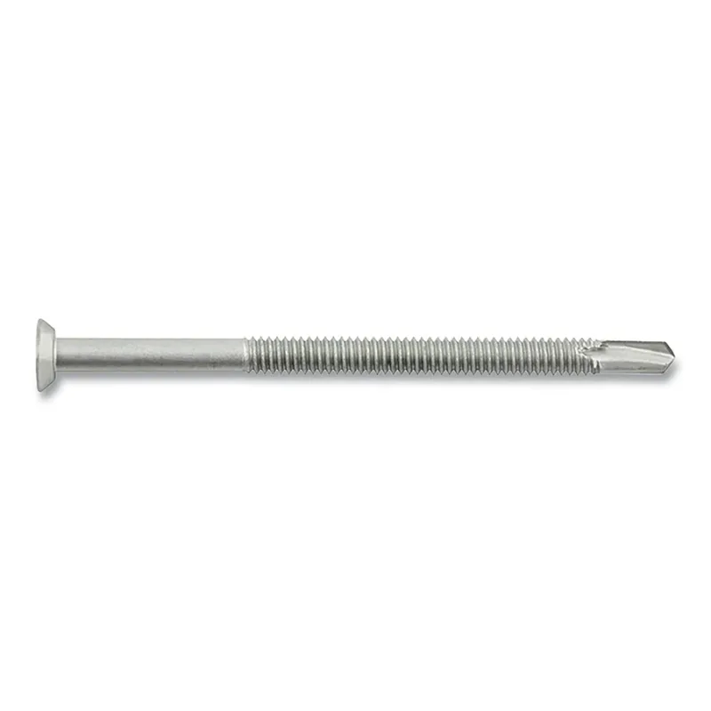 Dril-Flex® Self-Drilling Structural Screws, Phillips Undercut Flat Head, 1/4 in-20 TPI, 4 in L, #4 Point Type, Stalgard
