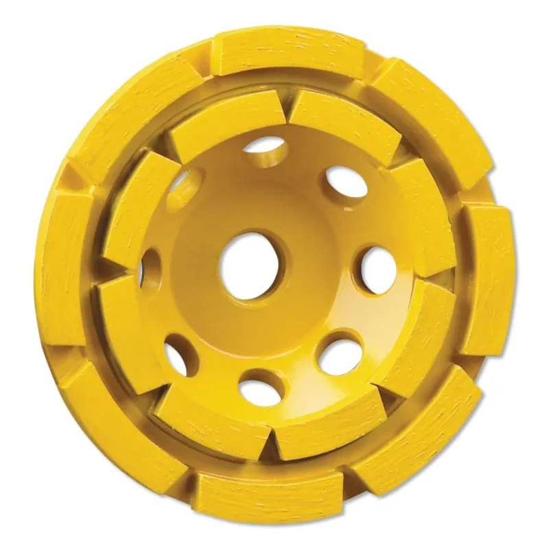 Double Row Surface Grinding Wheels, 4 1/2 in Dia., 1 in Thick, Medium Grade