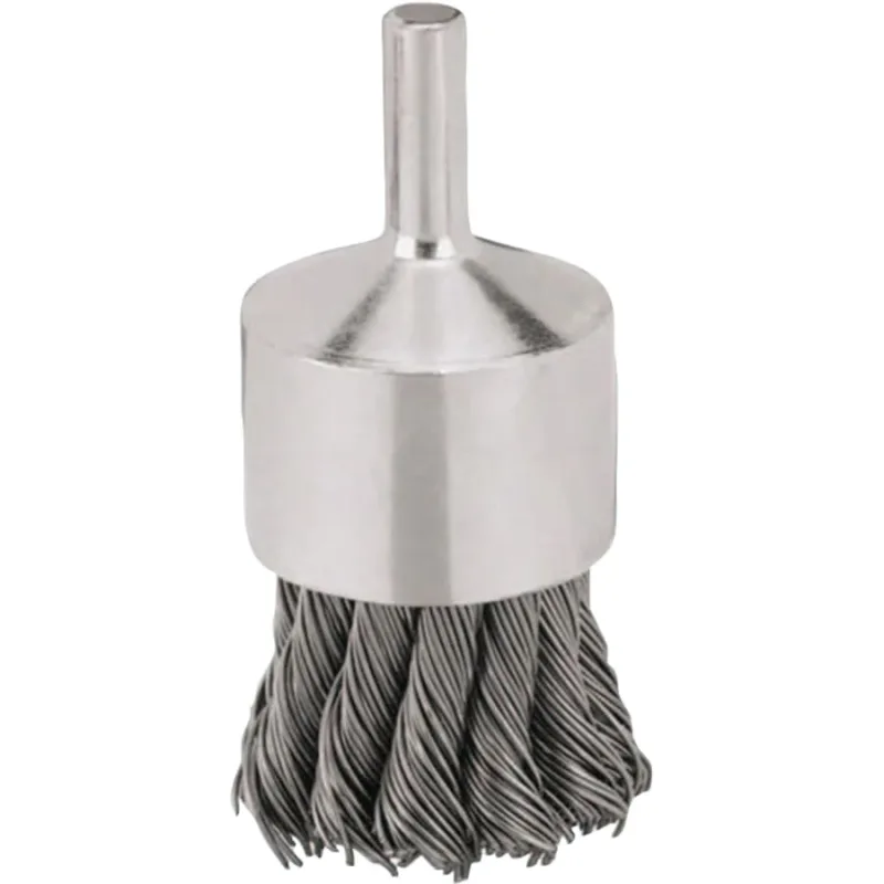 Cup Brush, Carbon Crimped, 4 in dia, 5/8in-11 TPI, 9000 RPM