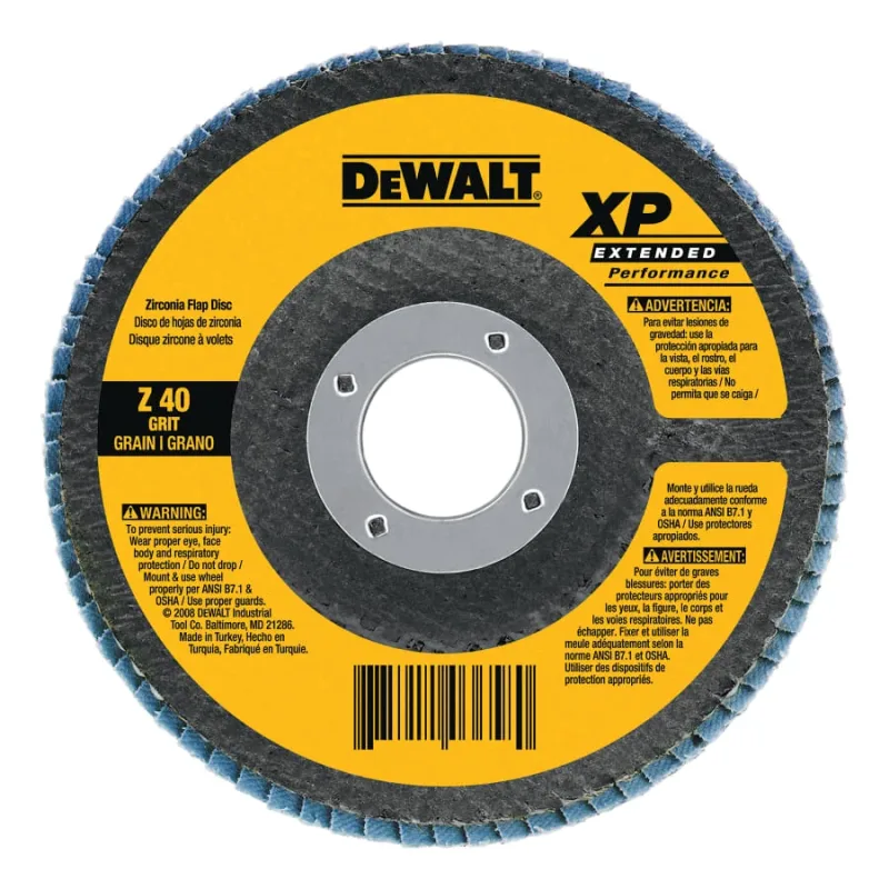 XP™ Extended Performance Flap Disc, 7 in dia, 40 Grit, 5/8 in Arbor, 8700 RPM, T27