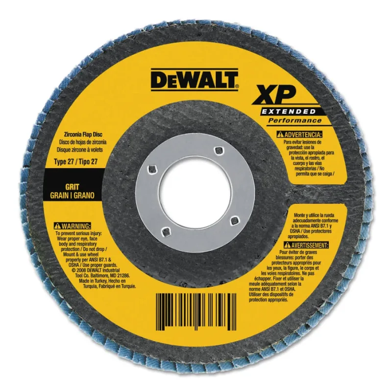 Type 29 Flap Disc, 4-1/2 in dia, 60 Grit, 5/8 in-11 TPI, Zirconia, 13300 RPM