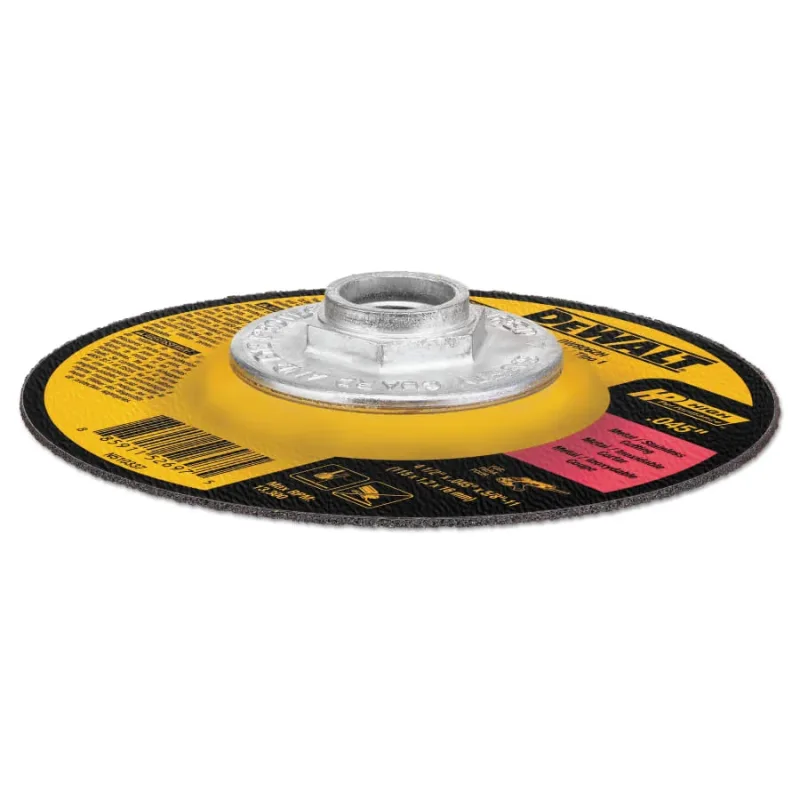 High Performance™ Cutting Wheel, Type 27, 4-1/2 in dia x 0.045 in Thick x 5/8 in-11 Arbor, 60 Grit, Aluminum Oxide (115-DW8424H) - additional view 1