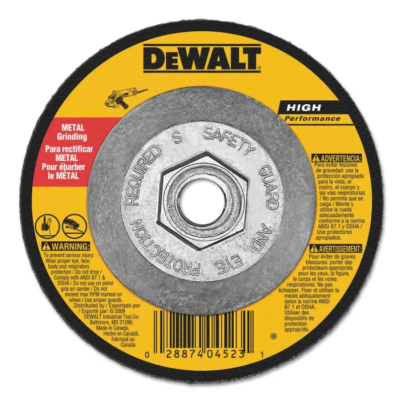 High Performance™ Cutting and Notching Wheel, Type 27, 5 in dia x 3/32 in Thick x 5/8 in-11 in Arbor, 24 Grit, Alum Oxide