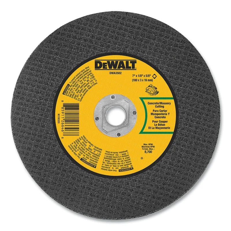 Type 1 HP Masonry Cutting Wheel, 7 in dia x 1/8 in Thick x 5/8 in Arbor dia, 120 Grit, Aluminum Oxide