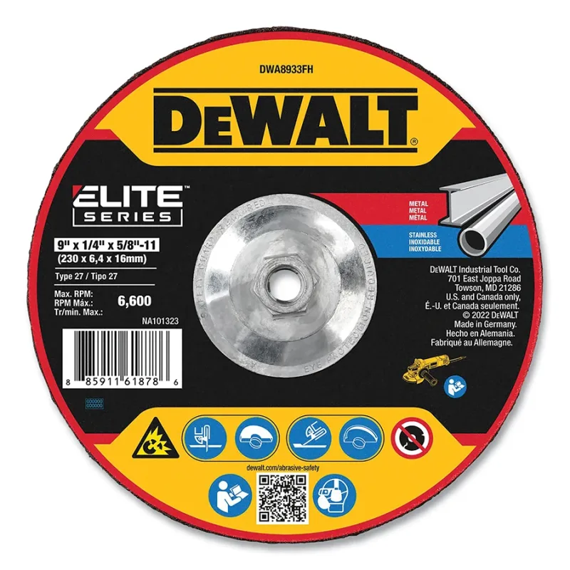 ELITE SERIES™ Grinding Wheel, 9 in dia, 1/4 in thick, 5/8 in -11 arbor, 24 Grit, Ceramic
