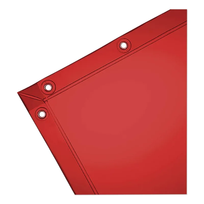 See-Thru Orange Welding Curtain, 6 ft L x 6 ft W, Vinyl
