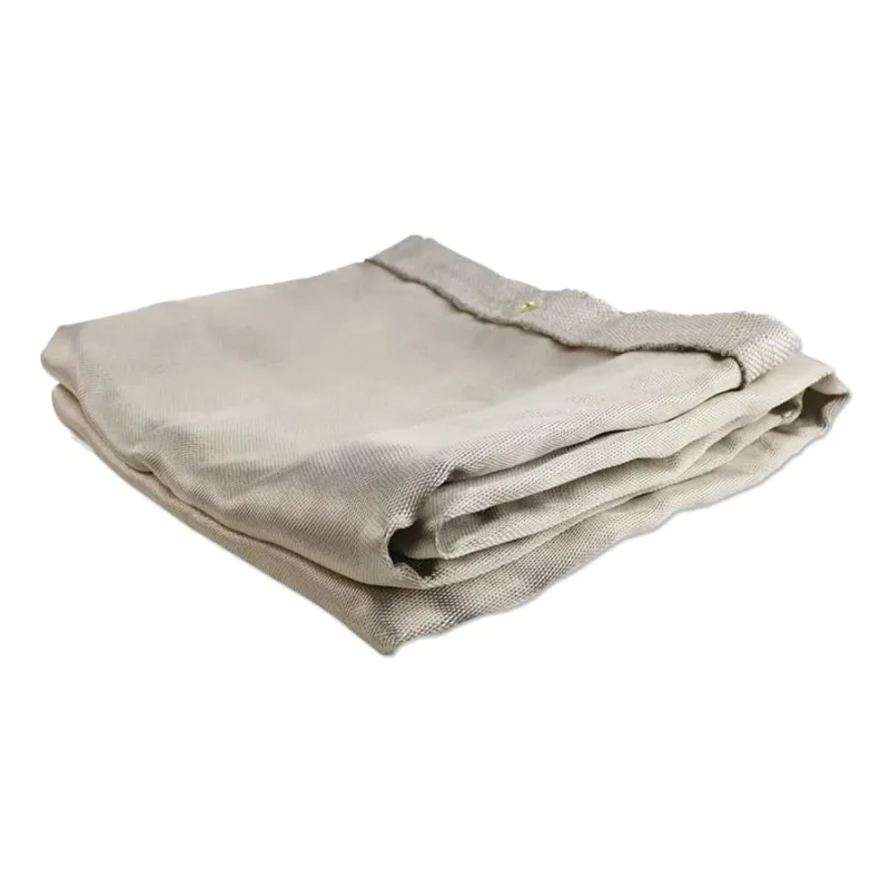Silica Cloth Heavy-Duty Welding Blanket, 6 ft x 8 ft, 18 oz, with Grommets, Tan