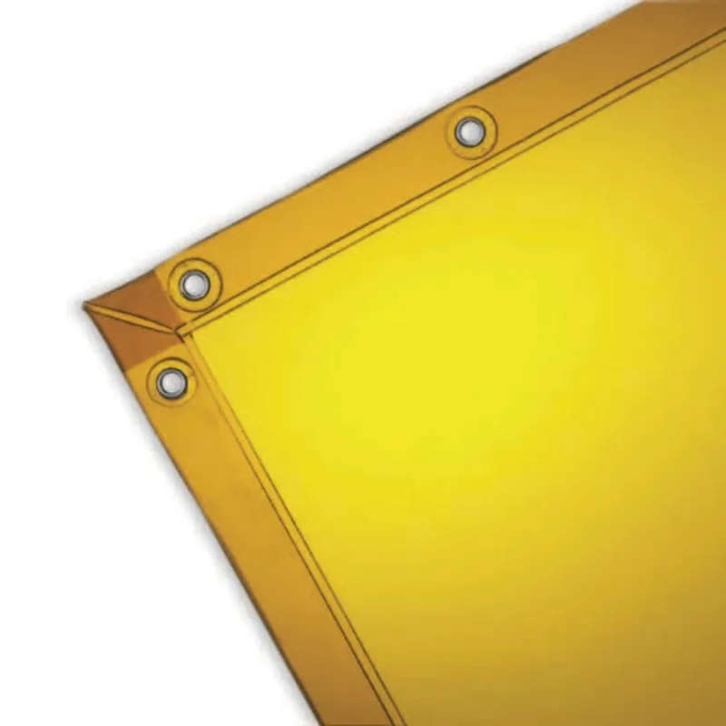 See-Thru Gold Welding Curtain, 6 ft X 8 ft, Vinyl