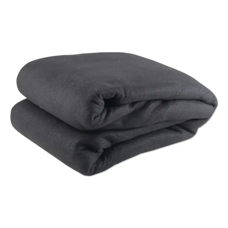Carbon Fiber Felt Heavy-Duty Welding Blanket, 6 ft W x 6 ft L, 16 oz, with Grommets, Black