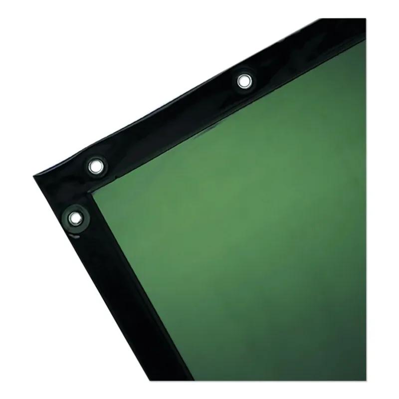See-Thru Green Welding Curtain, 6 ft x 4 ft, Vinyl