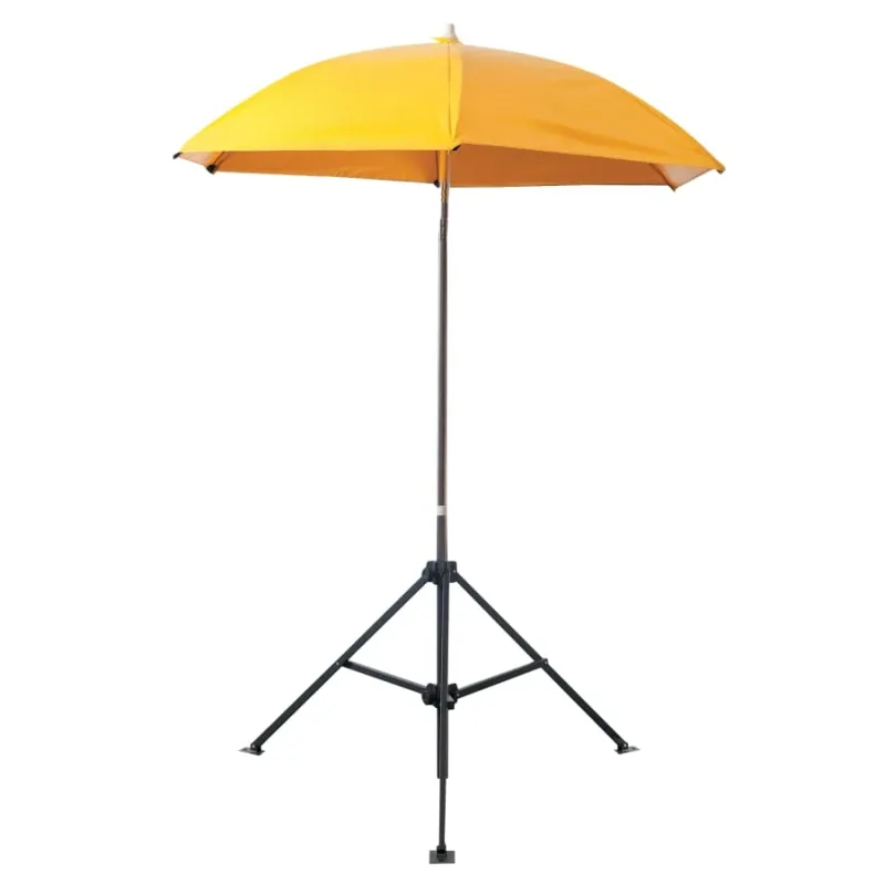 Heavy-Duty Construction Umbrella, 7 ft, Yellow, Vinyl, Includes Extension Pole/Case