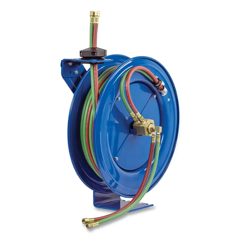 DUAL FUEL GAS HOSE REEL(O2 & ACETYL) 1/4X 100'