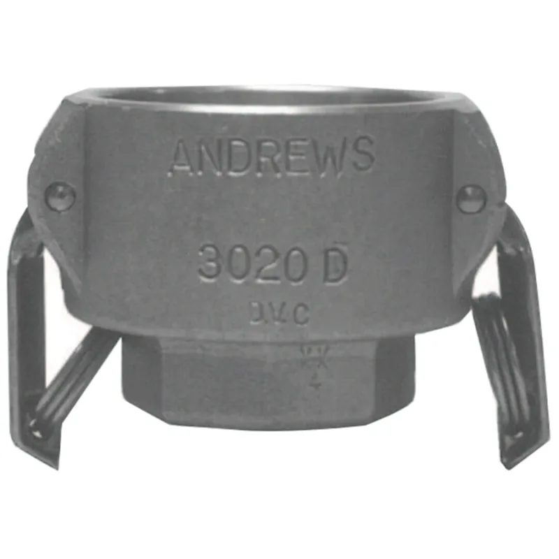 Andrews Part D Cam and Groove Couplers, 2 x 1 1/2 in (FNPT)