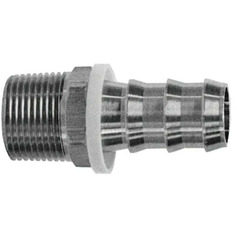 Barbed Push-On Hose Fittings, 1/2 in x 3/8 in (NPT)