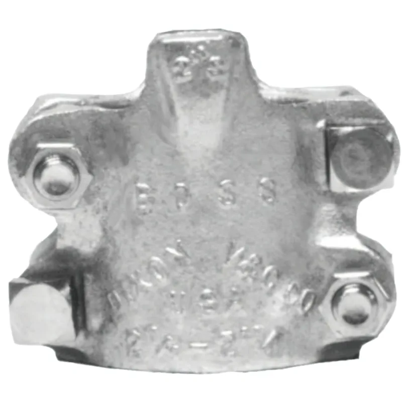 Boss Clamps, 1 1/2" Hose ID, 2 3/8"-2 9/16" Hose OD, Malleable Iron