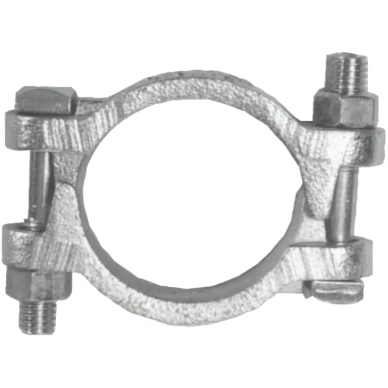 Double Bolt Hose Clamps, 1 3/4"-2 3/64" Hose OD, Malleable Iron, 25/Bx