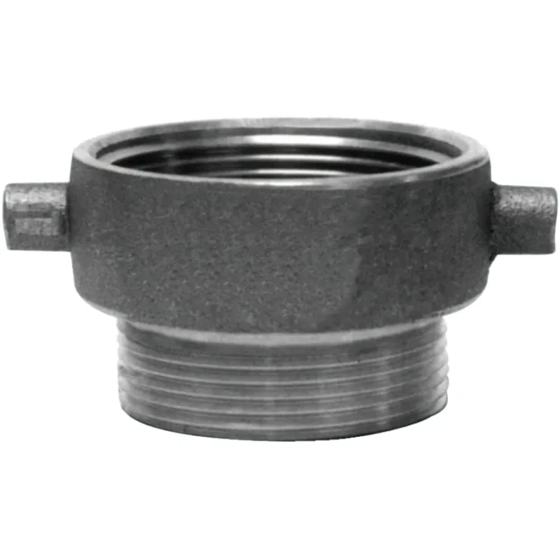 Hydrant Adapters, 1 1/2 in (NPT) Male, 2 1/2 in NST Female, Brass