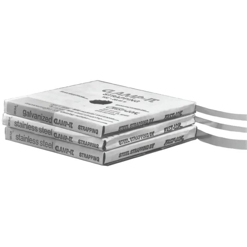 Clamp-It Strapping Bands, 1/2 in x 100 ft, 0.031 in Stainless Steel
