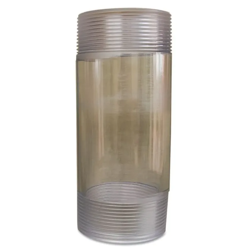 Sight Glass, 165° F, 500 psi, 4 in OD x 8 in L, Threaded Connection