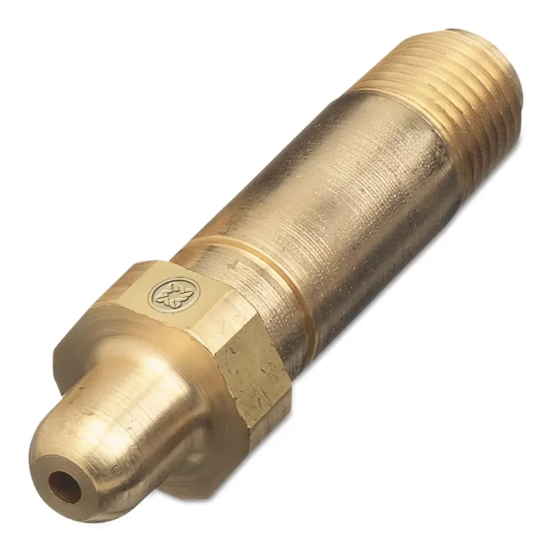 Regulator Inlet Nipples, Nitrous Oxide, 1/4"(NPT), 2 1/2", Brass, CGA-326