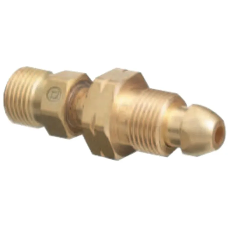 Brass Cylinder Adaptors, From CGA-510 POL Acetylene To CGA-300 Commercial Acetylene