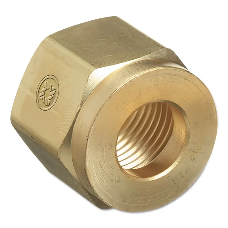 Regulator Inlet Nut, Acetylene (Commercial), Brass, CGA-300, 0.83 in to 14 NGO, RH Female