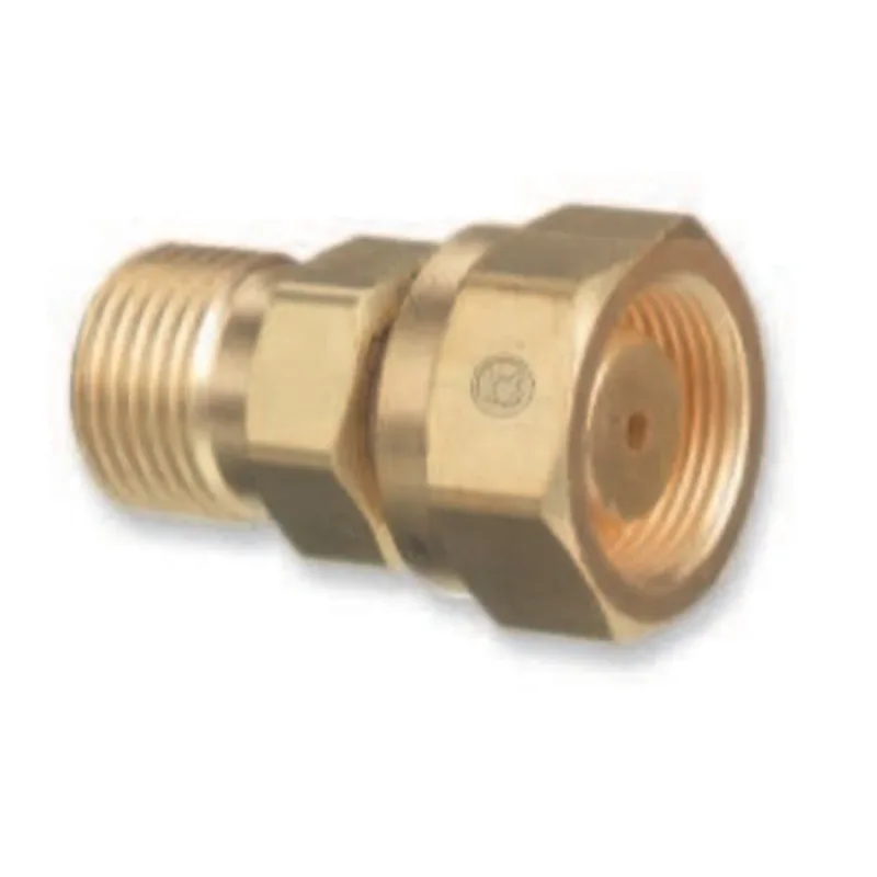 Brass Cylinder Adaptors, From CGA520 B Tank Acetylene To CGA300 Commercial Acetylene