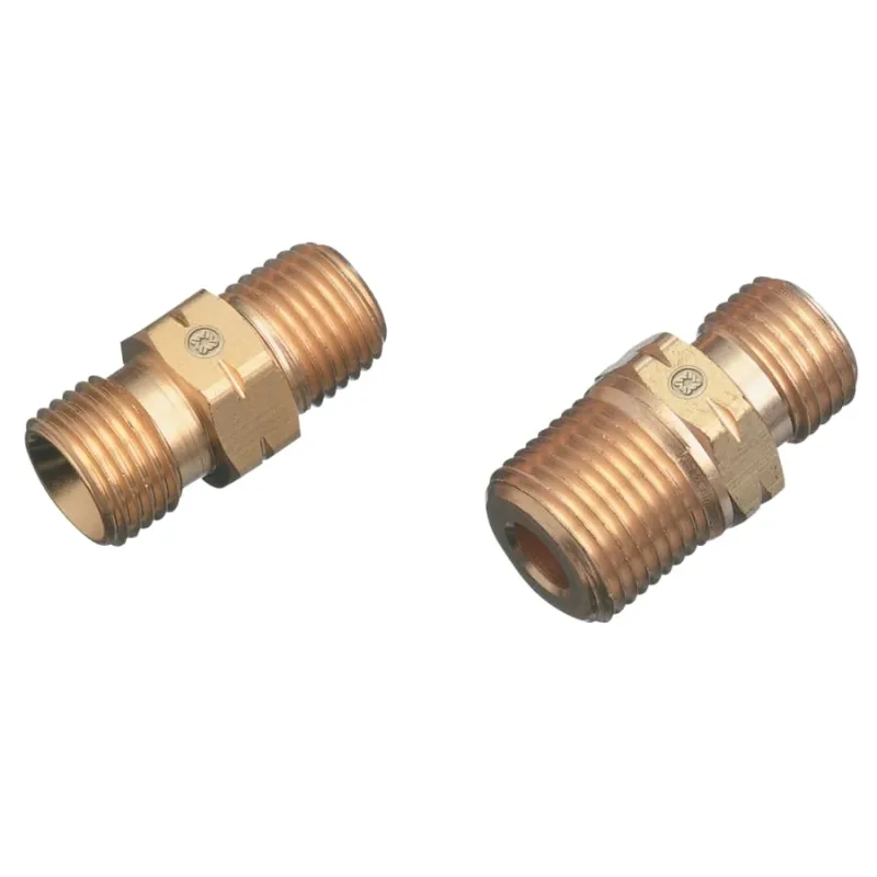 Regulator Outlet Bushing, 200 psi, Brass, B-Size, 1/4 in (NPT) LH, Male, Acetylene/Fuel Gas