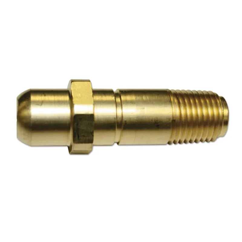 Regulator Inlet Nipple, Oxygen, 1/4 in (NPT), 2-1/16 in L, Brass, CGA-540