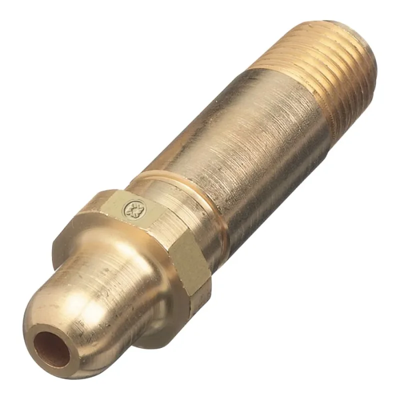 Regulator Inlet Nipples, Hydrogen;Natrl Gas, 1/4"(NPT), 2 1/2",CGA350, HandTight
