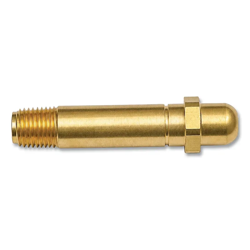 Regulator Inlet Nipple, Oxygen, 1/4 in (NPT), 3 in L, Brass, CGA-540