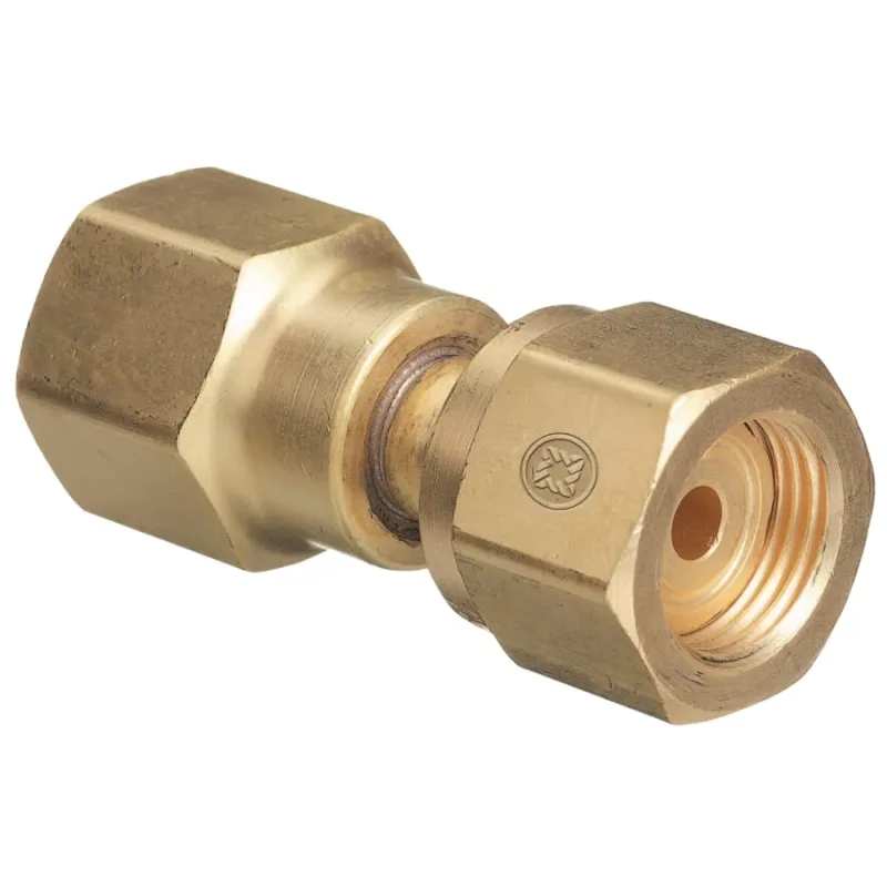 Brass Cylinder Adaptor, From CGA-320 Carbon Dioxide To CGA-580 Nitrogen