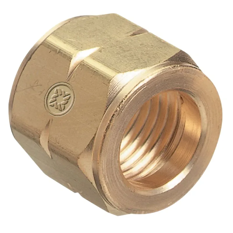 Hose Nut, 200 PSIG, Brass, A-Size, Oxygen